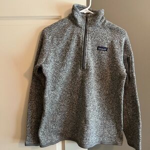 Patagonia Gray Fleece Quarter-Zip Pullover